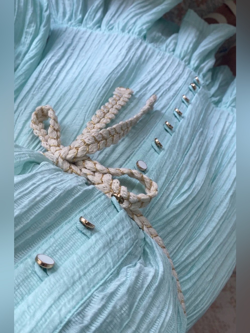 Mixology Stacey Dress Mint Green Braided Belt Satin slip We’re all pretty girls - Picture 3 of 14
